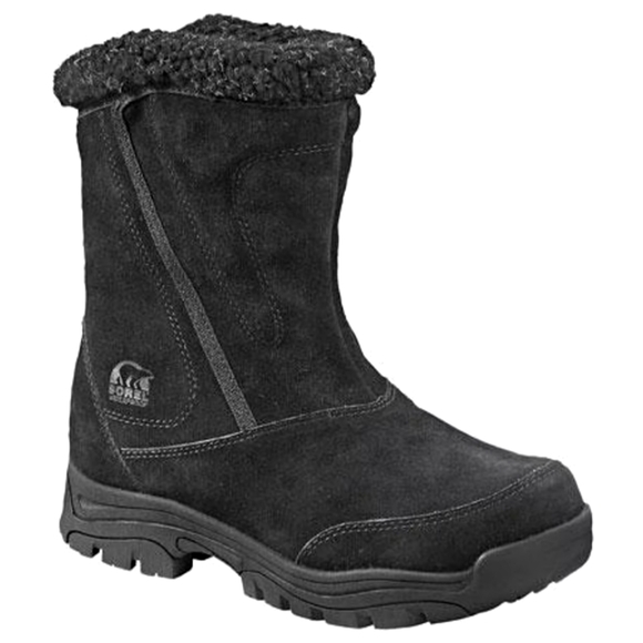 SOREL 'Water Fall' Black Suede Thinsulate Ultra Insulated Boots Women's Sz. 6 - Picture 1 of 13